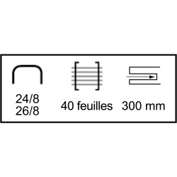 Agrafeuse à long bras Nexxt 40 feuilles
