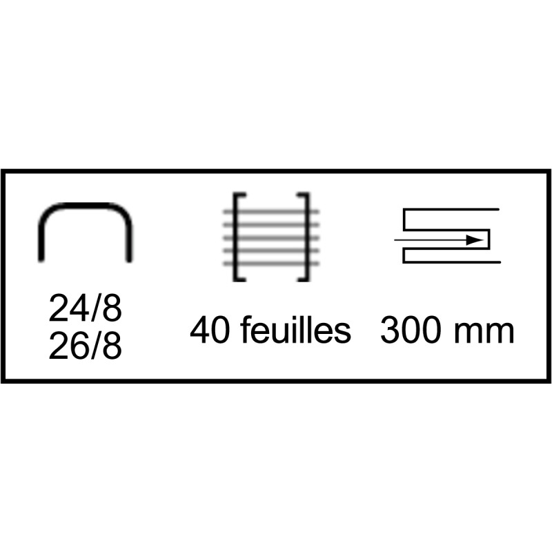 Agrafeuse à long bras Nexxt 40 feuilles