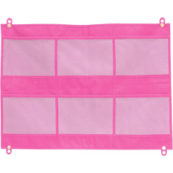 Rangement mural 6 pochettes fuchsia