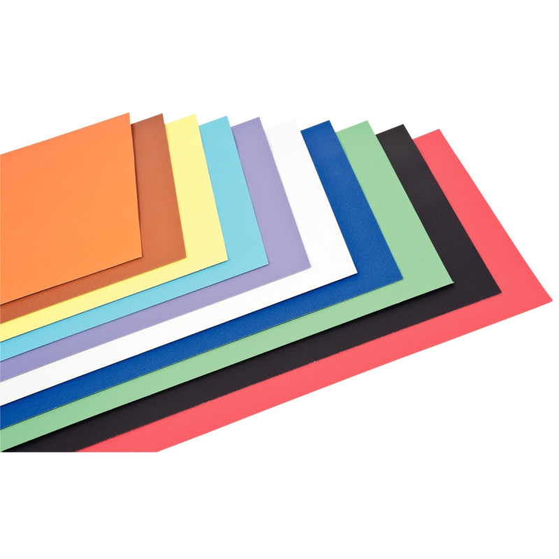 Paquet de 100 feuilles de carton couleur, 340 grammes, format : 29 x 4