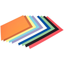 Paquet de 100 feuilles de carton couleur, 340 grammes, format : 29 x 4