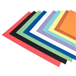 Paquet de 100 feuilles de carton couleur, 340 grammes, format : 29 x 4