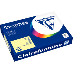 Ramette de 500 feuilles format A3 80g canari CLAIREFONTAINE
