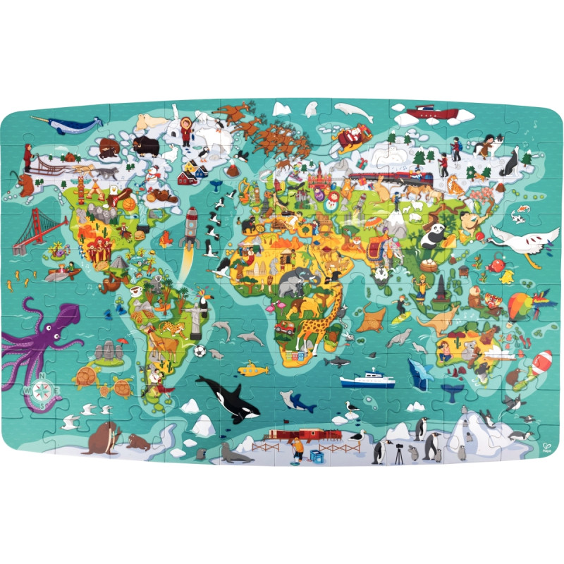 Puzzle d'observation 100 pièces, le tour du monde