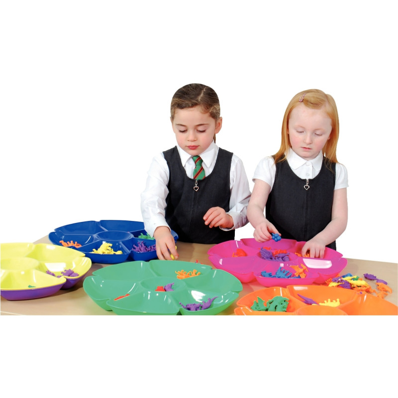 Lot de 6 plateaux de tri 7 cases diamètre 40cm