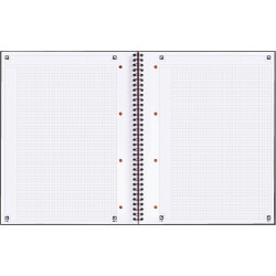 Cahier à reliure intégrale NOTEBOOK format A4+ quadrillé 5x5, 160 page