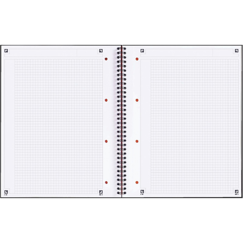 Cahier à reliure intégrale NOTEBOOK format A4+ quadrillé 5x5, 160 page