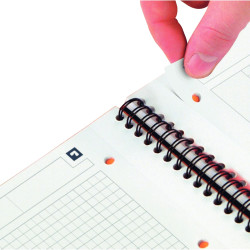 Cahier à reliure intégrale NOTEBOOK format A4+ quadrillé 5x5, 160 page