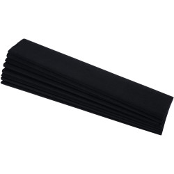 Paquet de 10 feuilles crépon supérieur 250x50 noir