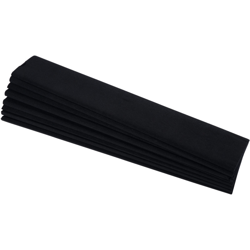 Paquet de 10 feuilles crépon supérieur 250x50 noir