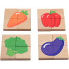Puzzles 32 blocs magnétiques, les fruits et légumes