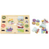 Puzzle en bois cherche et trouve, les transports