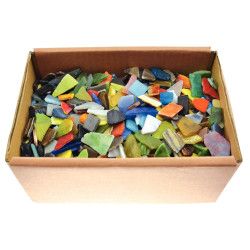 Carton de 2 kg éclats de mosaïques en verre