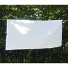 Bannière en polyester blanc 130 x 62 cm