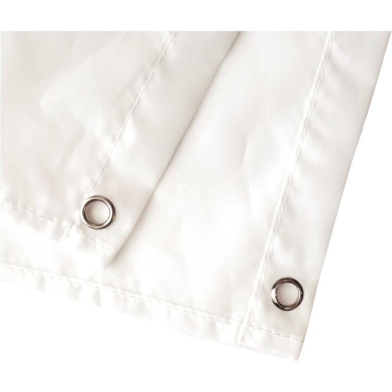 Bannière en polyester blanc 130 x 62 cm