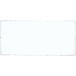 Bannière en polyester blanc 130 x 62 cm