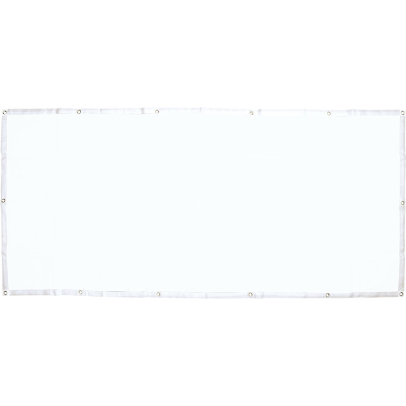 Bannière en polyester blanc 130 x 62 cm
