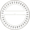 Rapporteur cristal 360° 12cm