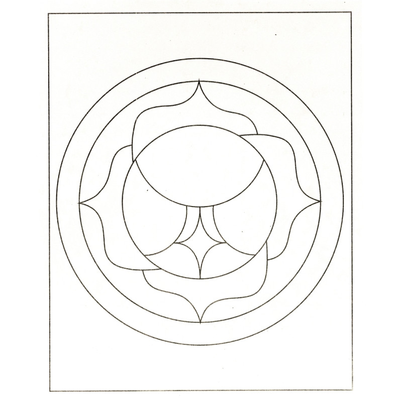Lot de 6 cartes sable mandala 19 X 15 cm