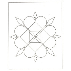 Lot de 6 cartes sable mandala 19 X 15 cm