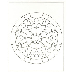 Lot de 6 cartes sable mandala 19 X 15 cm
