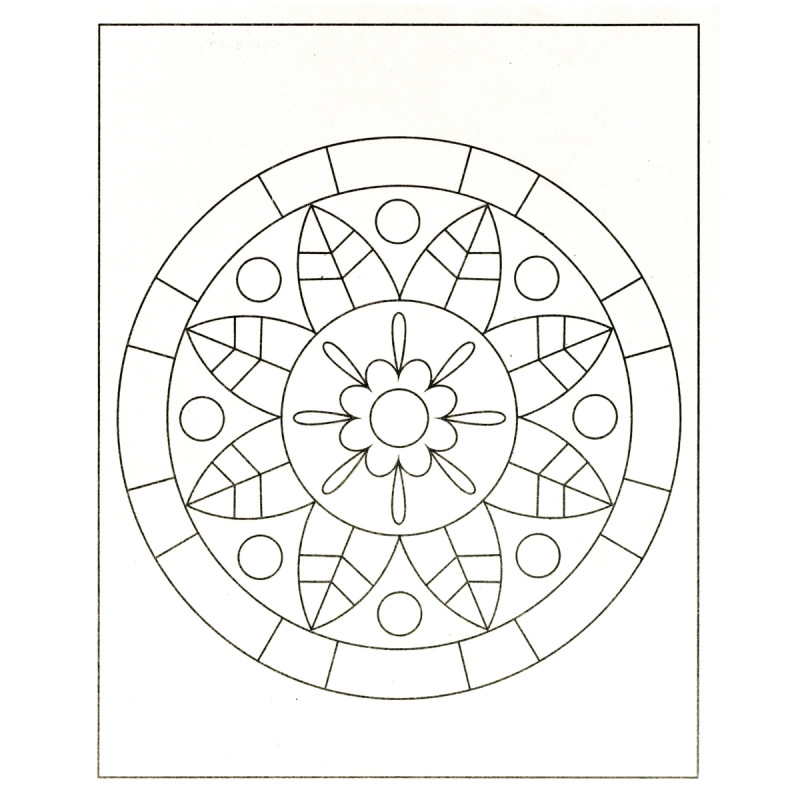 Lot de 6 cartes sable mandala 19 X 15 cm