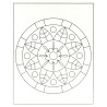 Lot de 6 cartes sable mandala 19 X 15 cm