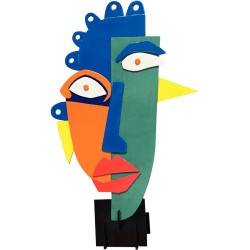 Lot de 5 sculptures carton à la manière de Picasso