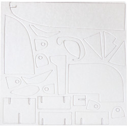 Lot de 5 sculptures carton à la manière de Picasso
