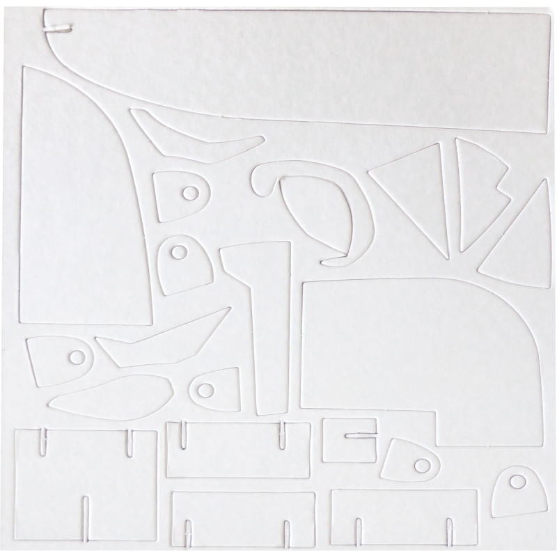 Lot de 5 sculptures carton à la manière de Picasso