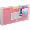 Trieur à soufflet format chèque CRYSTAL en polypropylène, 7 compartime