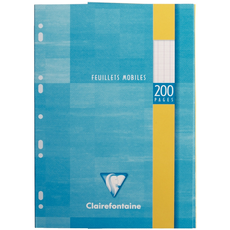 Feuillets mobiles 200 pages 90g, format A4, seyès blanc