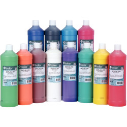 Flacon 1 L de gouache liquide économique O'COLOR noir