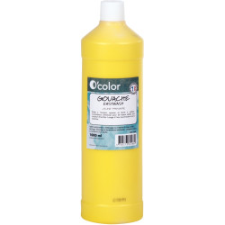 Flacon 1 L de gouache liquide économique O'COLOR coloris jaune primair