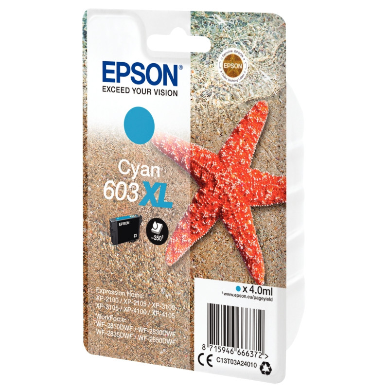 Epson ETOILE DE MER / 603XL cartouche jet d'encre cyan haute capacité
