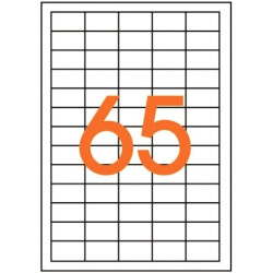 Boîte de 6500 étiquettes multi-usages blanches 38x21,2mm