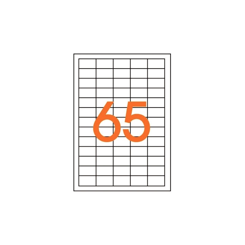 Boîte de 6500 étiquettes multi-usages blanches 38x21,2mm
