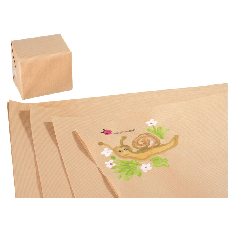 Paquet de 25 feuilles kraft 60g 0,7x1m brun
