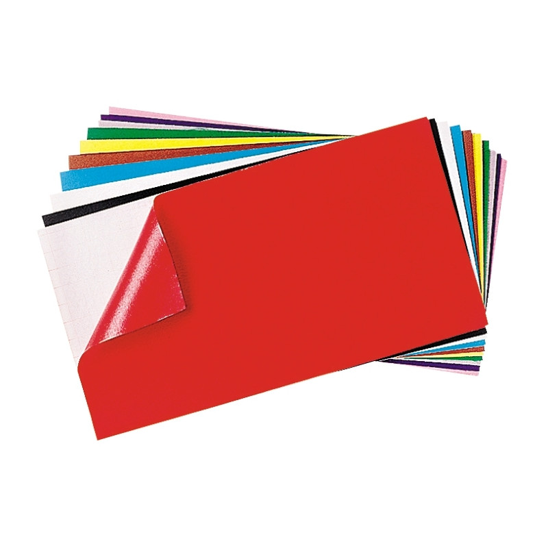 Paquet de 10 coupons de feutrine adhésive format 23,5 x 45 cm, couleur