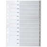 Jeu de 12 intercalaires mensuels en polypropylène gris, format A4