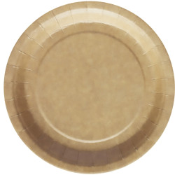 Paquet de 50 assiettes en carton diamètre 22cm kraft