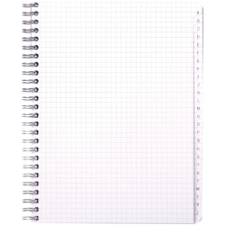 Répertoire à reliure intégrale 180 pages, format 17x22 cm, quadrillé 5