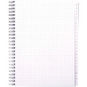 Répertoire à reliure intégrale 180 pages, format 17x22 cm, quadrillé 5