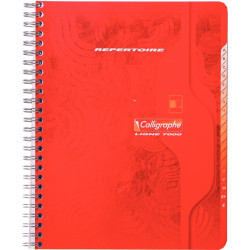 Répertoire à reliure intégrale 180 pages, format 17x22 cm, quadrillé 5