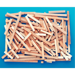 Paquet de 200 bâtonnets rectangulaires, longueurs assorties