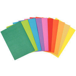 Paquet de 10 chemises 210g ROCK"S format 24x32 cm, coloris assortis