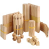 Méga pack de construction en bois, 450 pièces