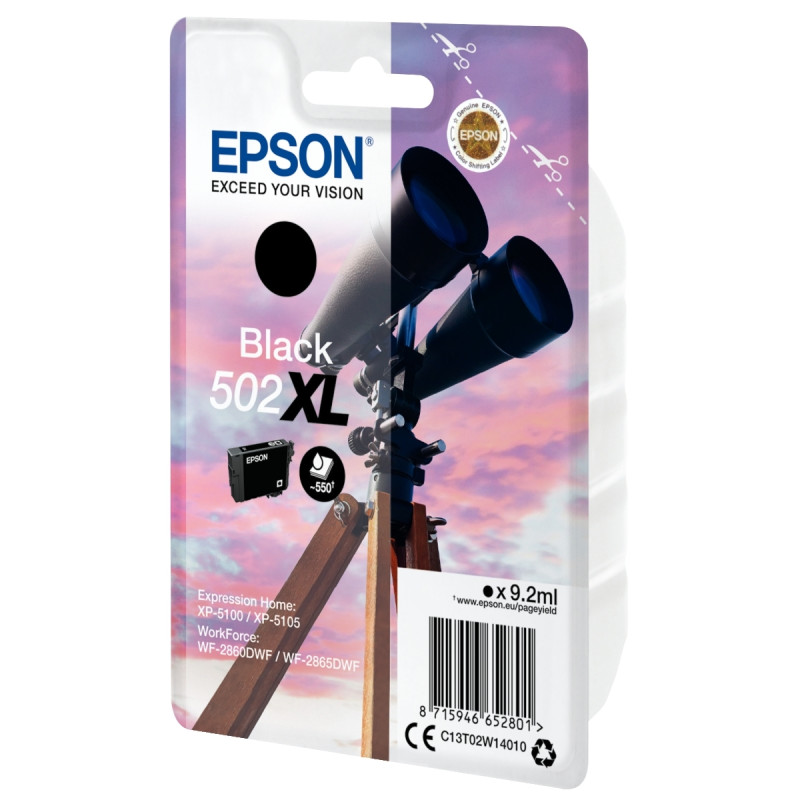 Epson JUMELLES / 502XL cartouche jet d'encre noire haute capacité auth
