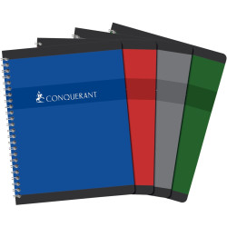 Cahier à reliure intégrale 100 pages CONQUERANT, format A4, seyès, pap