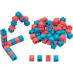 Carton de 100 cubes encastrables 2 couleurs assorties